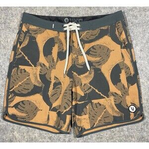 Vuori Swim Trunks Board Shorts Men’s Size 33 Print V314 Drawstring Pockets